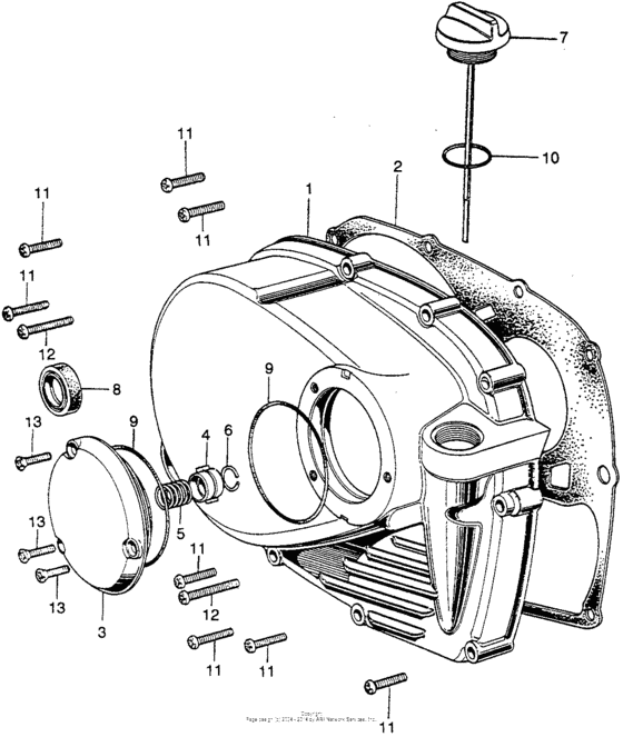 SL350 Крышка картера правая