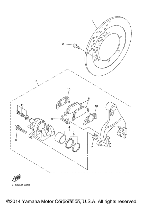 FJR13AXCB Задний суппорт