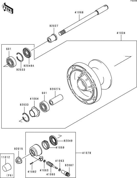 EN500 Переднее колесо