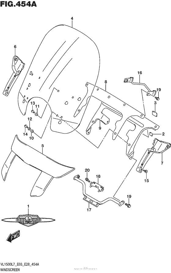 Windscreen (Vl1500Btl7 E28)