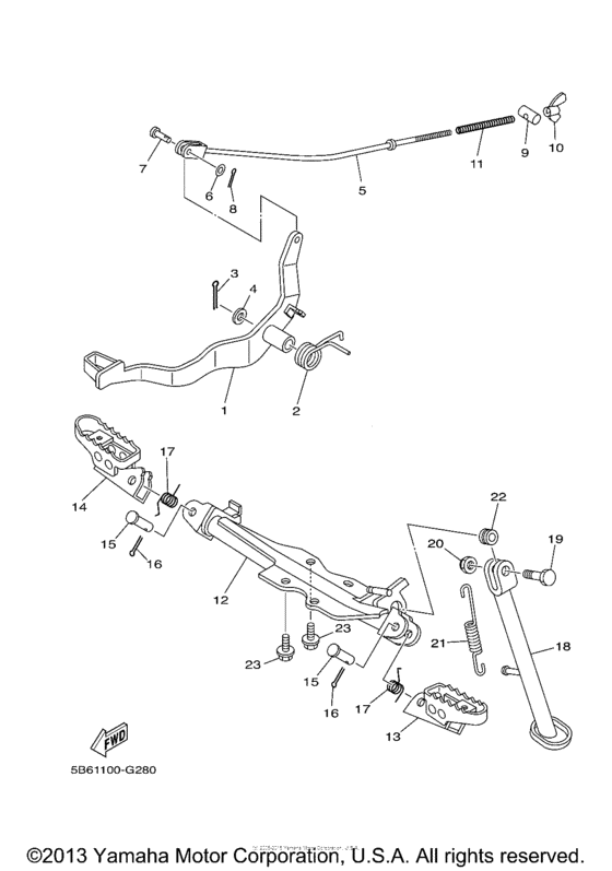 TTR110EY Подножки