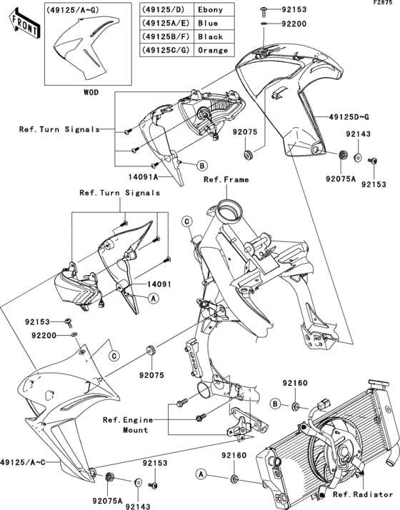 ER650 Капот и облицовка