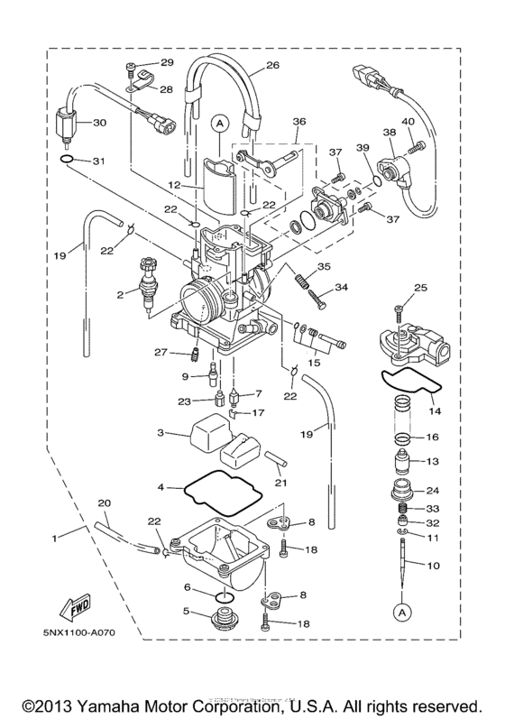 YZ250T1 Карбюратор