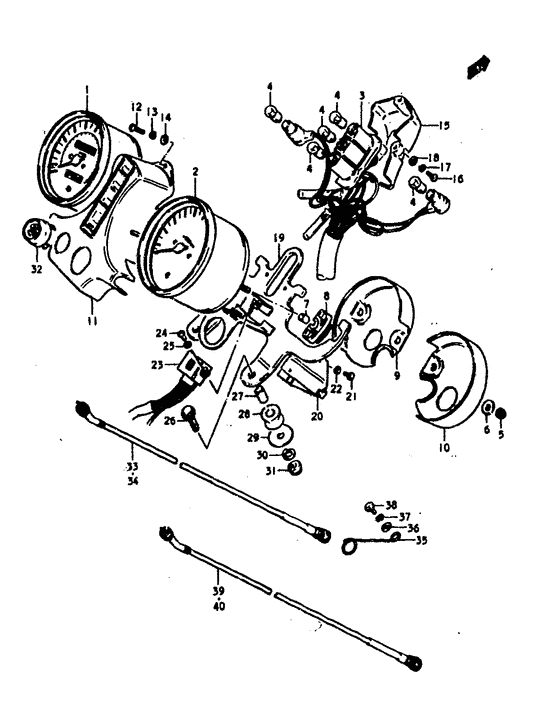 Speedometer-tachometer