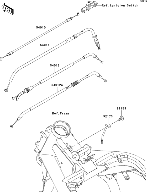 EX650 Тросы управления