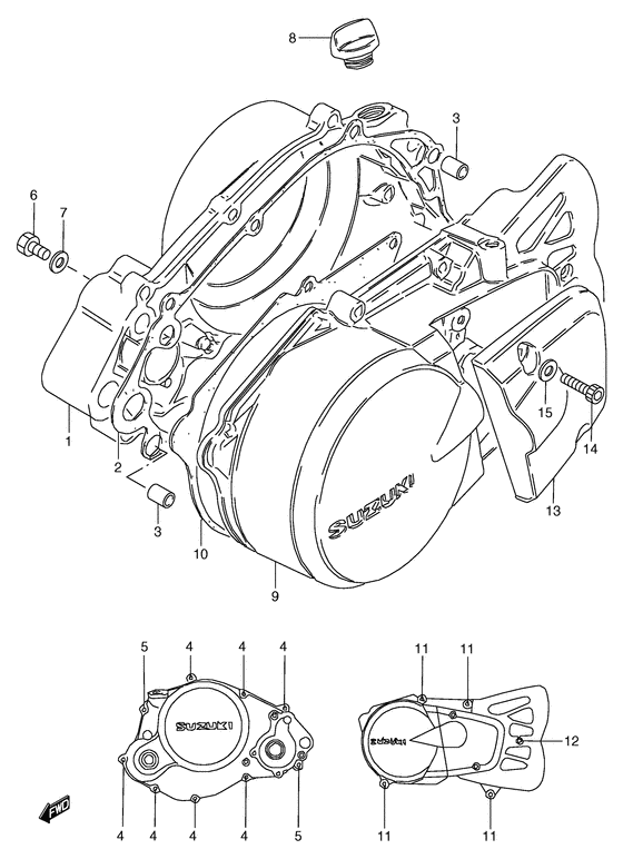 Crankcase cover ass`y  (v