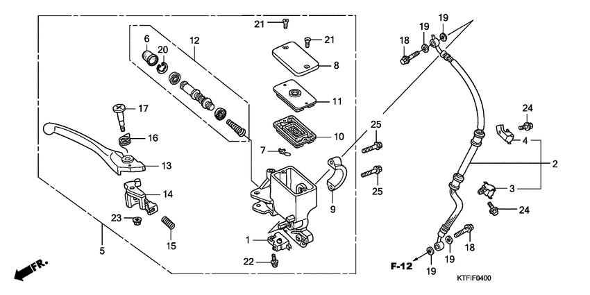 Fr. brake master cylinder