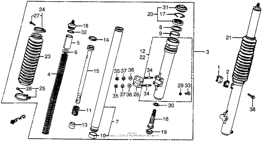 Front fork 83