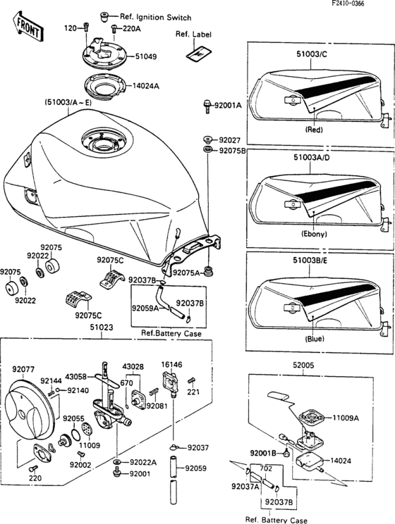 Fuel tank(1/2)(zx600-c2/c3)