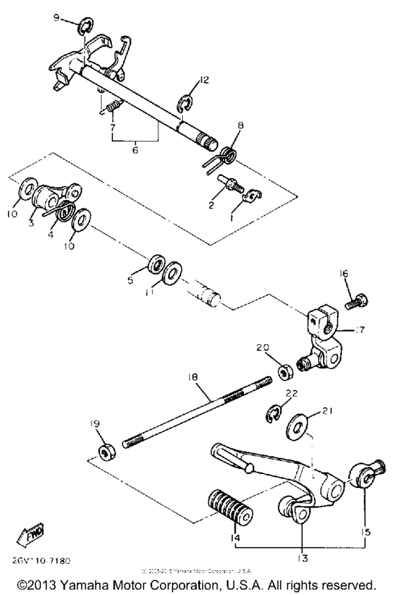 XV535U Вал переключения