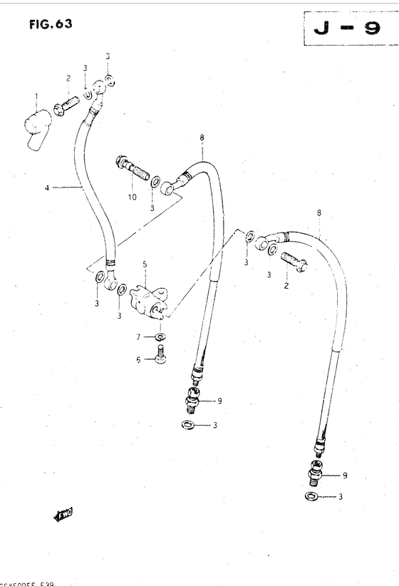 GSX500 Передние тормозные трубки
