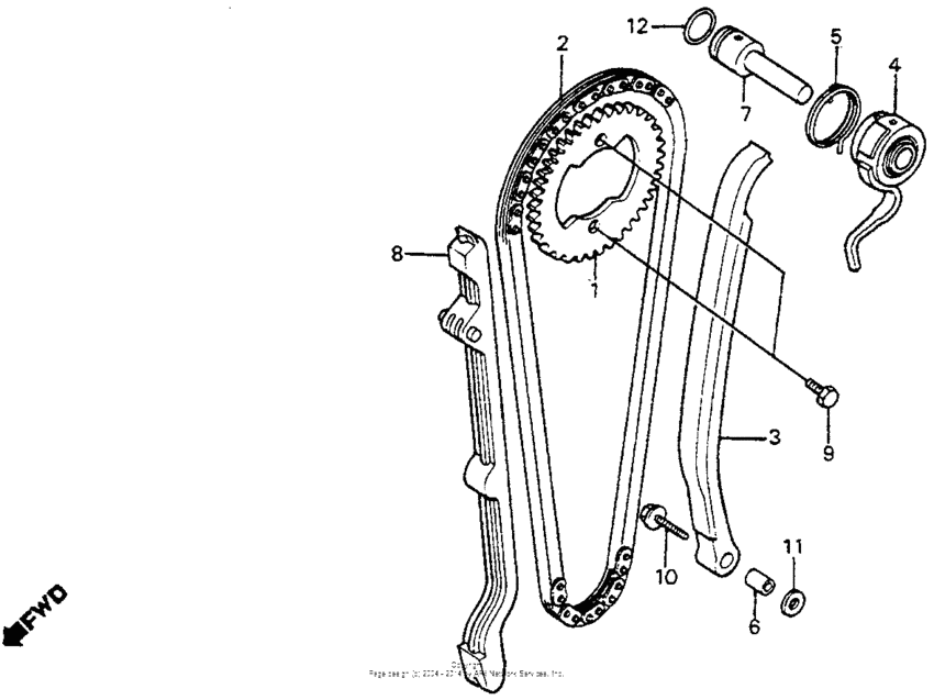 Cam chain + tensioner