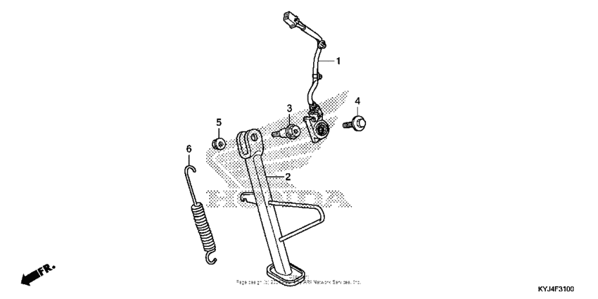 CBR250R Подножка