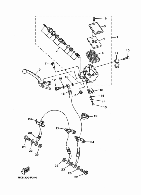 MT09 Главный тормозной цилиндр