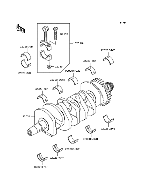 ZX636 Коленвал