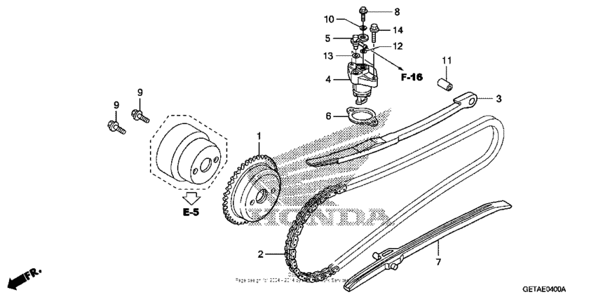 Cam chain + tensioner