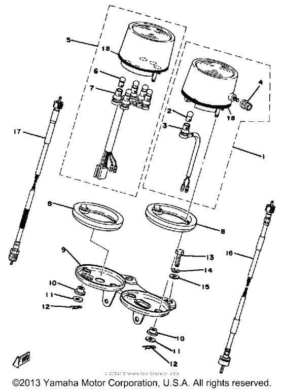 Speedometer tachometer