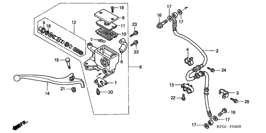 Fr. brake master cylinder