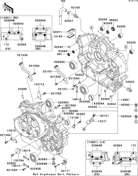 VN1500 Crankcase(1 / 2)(r2-r5)