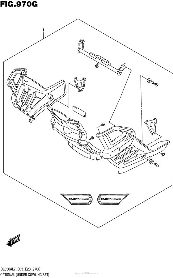 DL650X (ABS) Optional (Under Cowling Set) (Dl650Al7 E03)