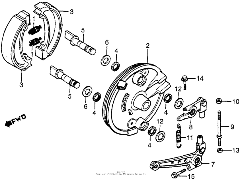 Front brake panel 83