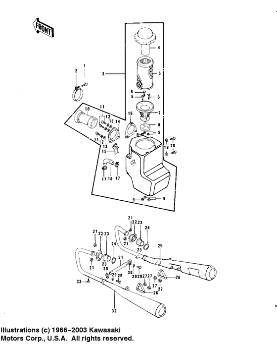 Air cleaner/mufflers