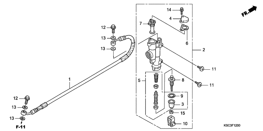 Rr. brake master cylinder