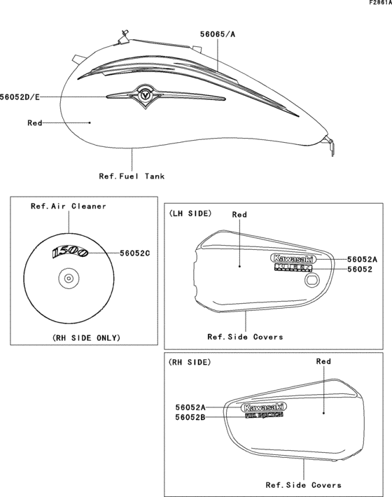 VN1500 Decals(red)(vn1500-p1)