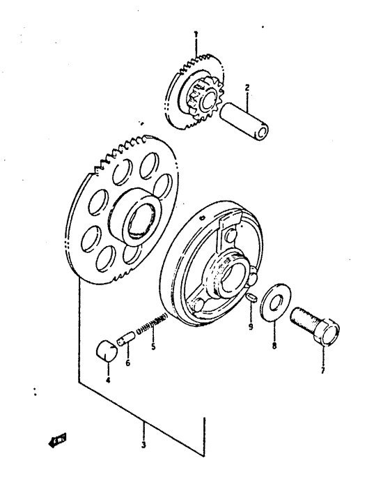 GSX-R400 Муфта стартера