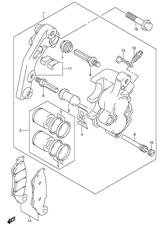 DR-Z400 Передний суппорт