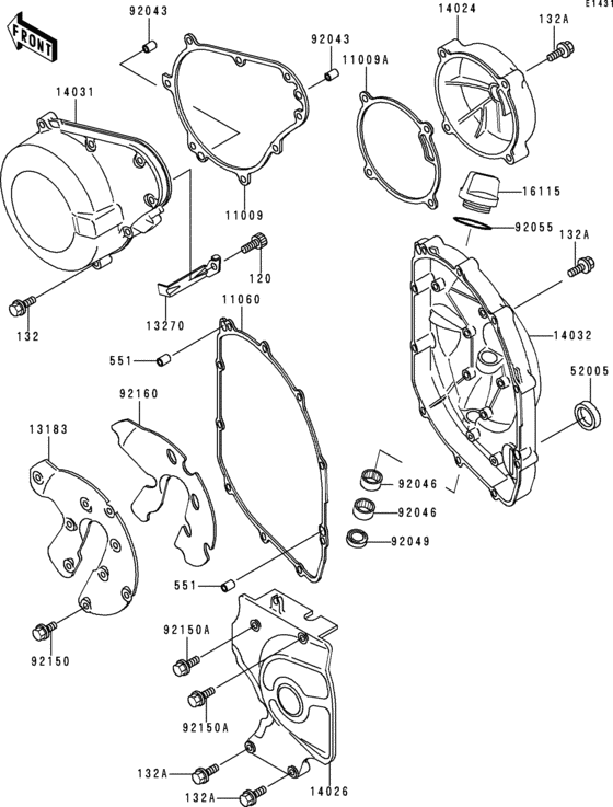 ZX600 Крышки двигателя