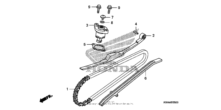 Cam chain + tensioner