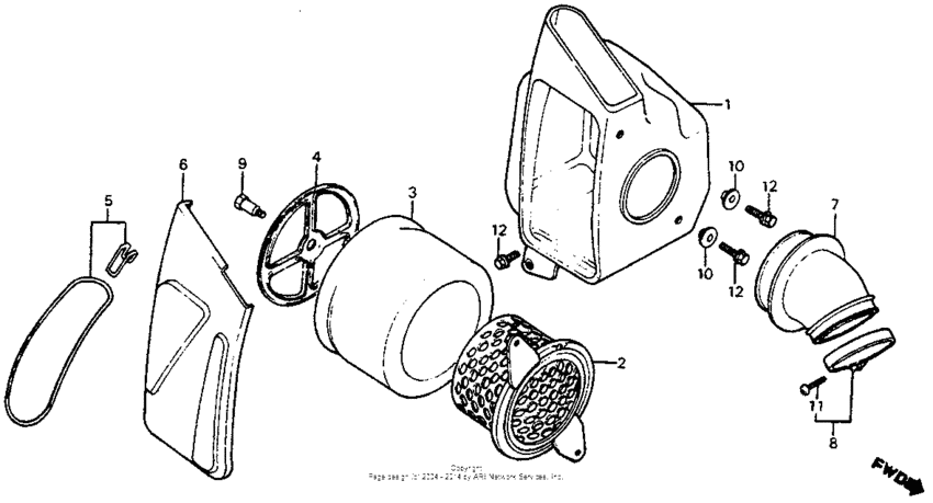 CR80R Air cleaner 80-81
