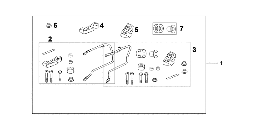 CBF600S Pannier stay set