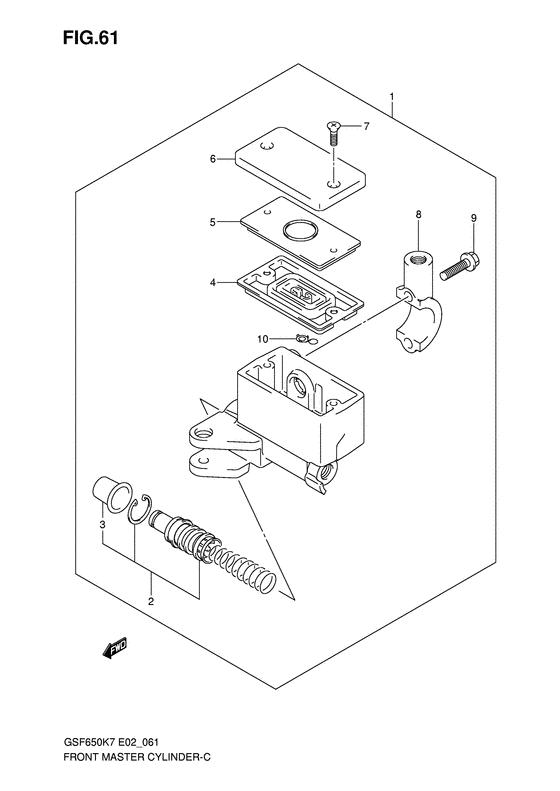 GSF650S Передний тормозной цилиндр