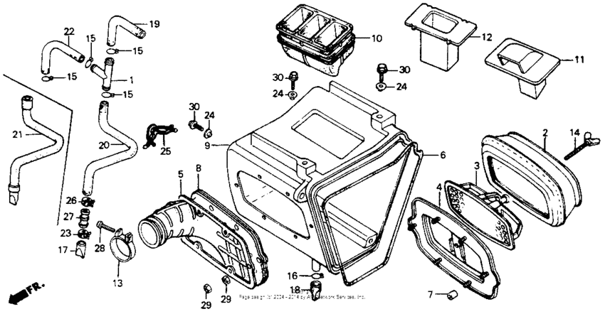 XR200R Air cleaner 86-93