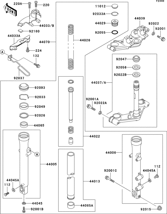 Front fork(1/2)(el250-f2)