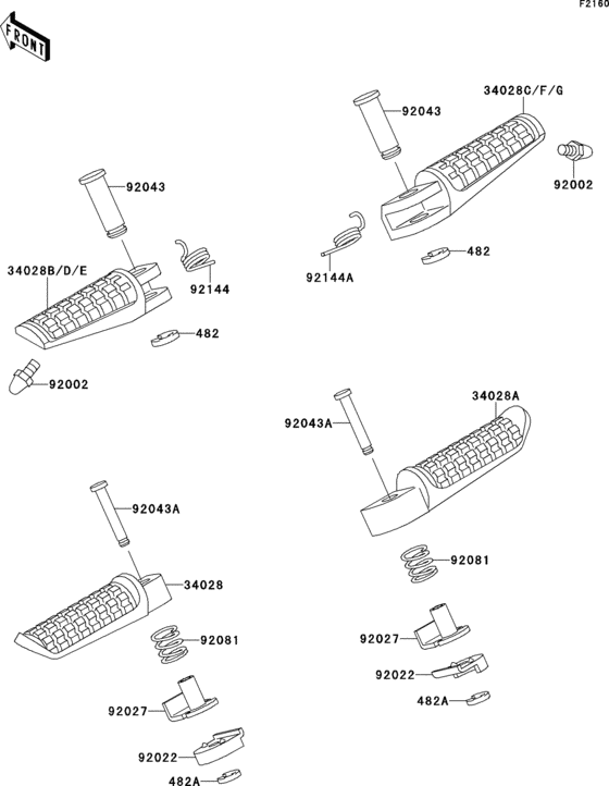 ZX750 Подножки