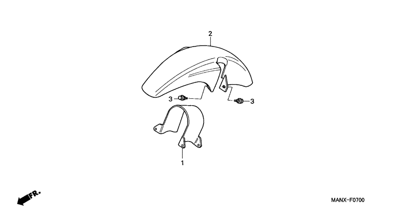 NX500 Front fender /  front disk cover