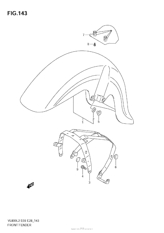 VZ800 Front Fender (Vl800  E28)