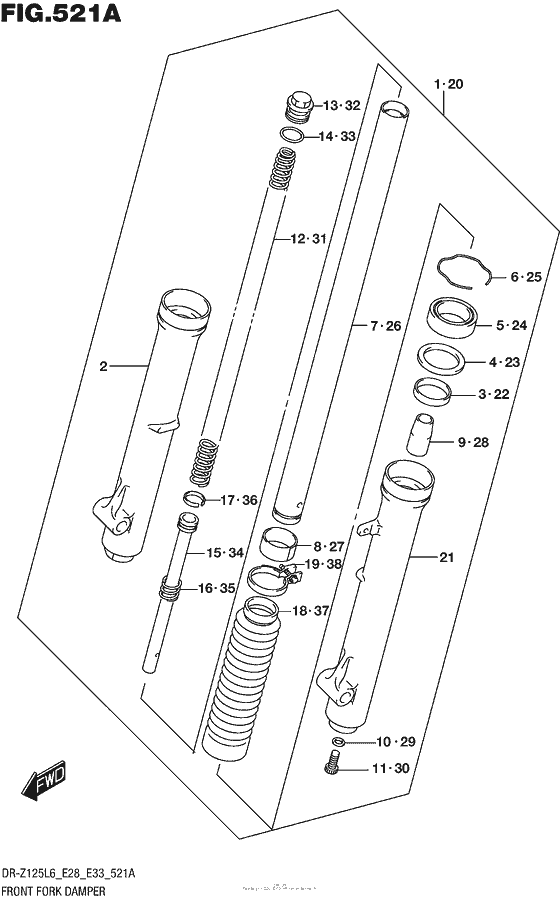 Front Fork Damper (Dr-Z125L6 E28)