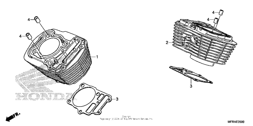 VT1300CS (ABS) Цилиндры
