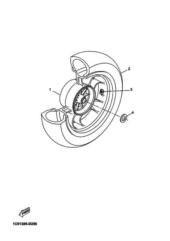 Rear wheel complete assy