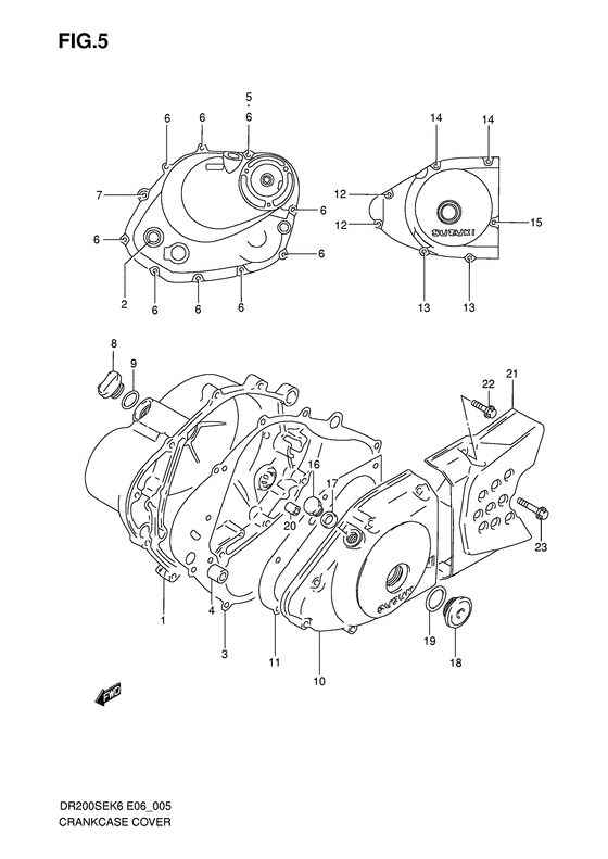 Crankcase cover ass`y  (v