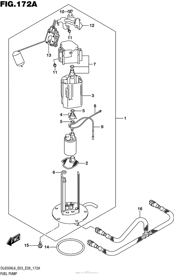 DL650 (ABS) Топливный насос