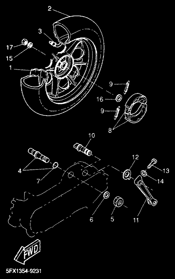 Rear wheel complete assy