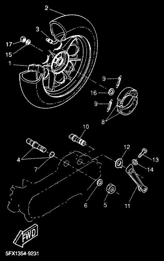 Rear wheel complete assy