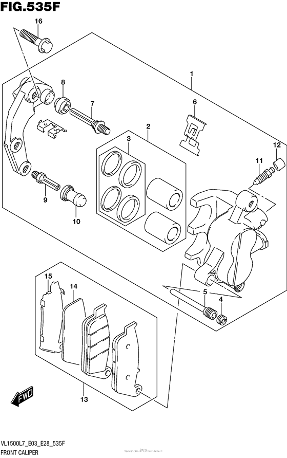 Front Caliper (Vl1500Tl7 E28)