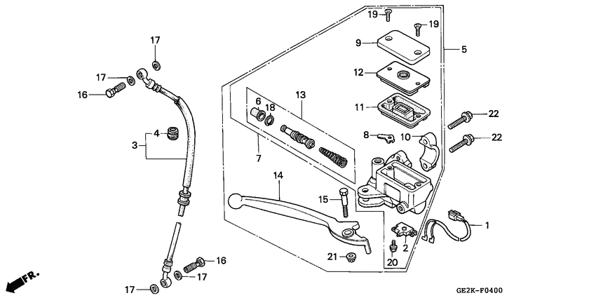 Fr. brake master cylinder