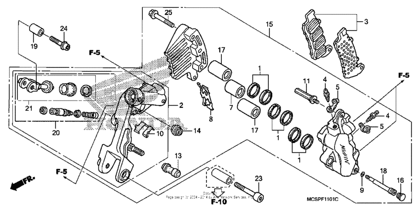 Left front brake caliper (1)